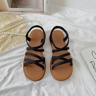 Дамски ежедневни сандали с ниска равна подметка