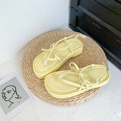 Γυναικεία casual πέδιλα με λουράκια από οικολογικό δέρμα