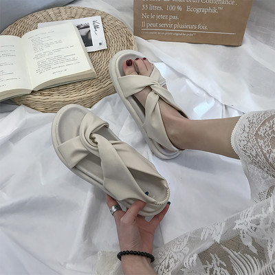 Γυναικεία ΄΄εκο δερμάτινα σανδάλια με φλατ σόλα - νέο μοντέλο