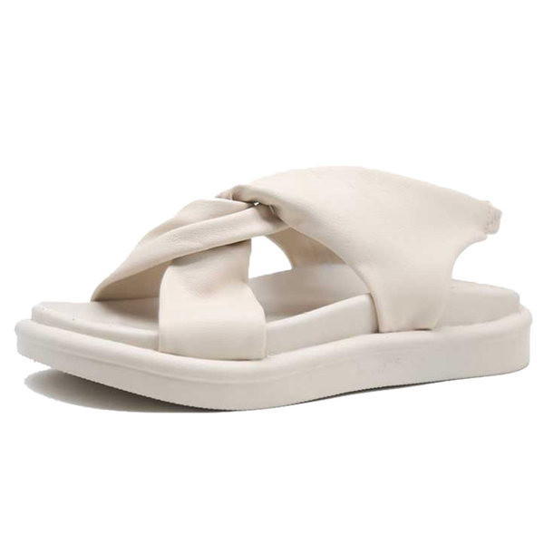 Γυναικεία ΄΄εκο δερμάτινα σανδάλια με φλατ σόλα - νέο μοντέλο