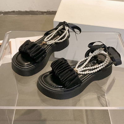 Casual σανδάλια με πέρλες - τρία χρώματα