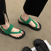 Ženske ležerne sandale od eko kože ravnog potplata