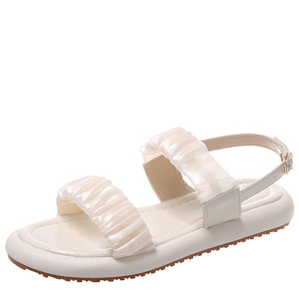 Ležerne sandale sa skupljenim efektom