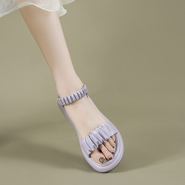 Γυναικεία casual πέδιλα με λουράκια από οικολογικό δέρμα