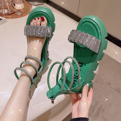 Νέο μοντέλο γυναικεία σανδάλια με τραχιά σόλα και πέτρες