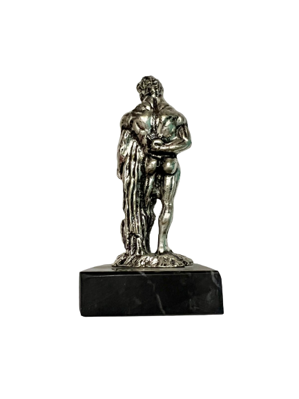 Статуетка Ahelos, Херкулес, Метална, Сребриста, 9 см.