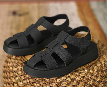 Casual πέδιλα από οικολογικό δέρμα με κλείσιμο με velcro