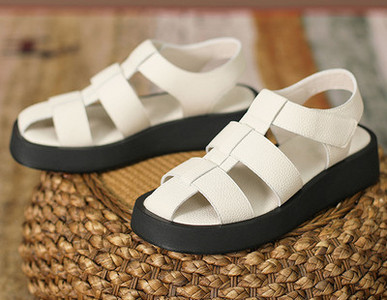 Casual πέδιλα από οικολογικό δέρμα με κλείσιμο με velcro