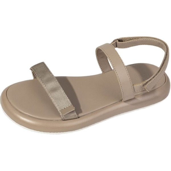 Ženske ljetne sandale s čičak kopčom i ravnim potplatom