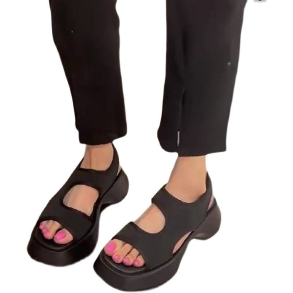 Ženske ležerne sandale s grubim potplatom