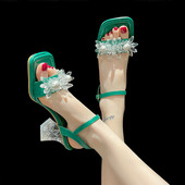 Elegantne ženske sandale sa kamenčićima - tri boje