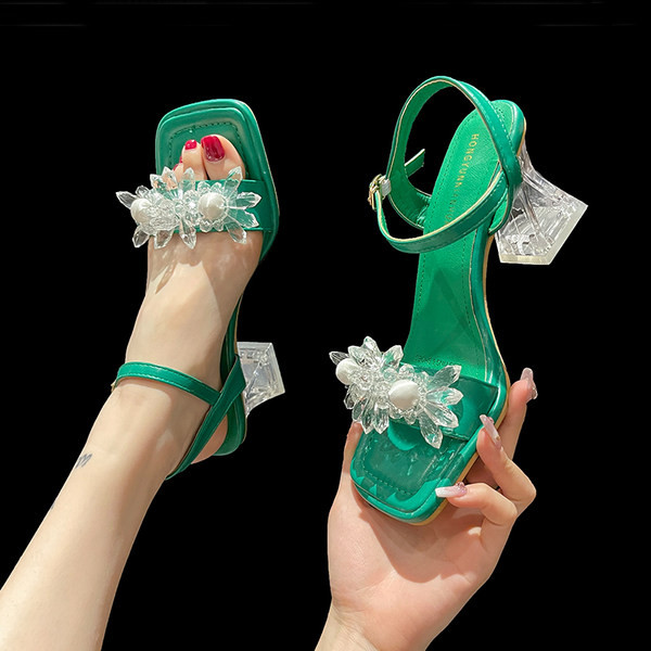 Elegantne ženske sandale sa kamenčićima - tri boje