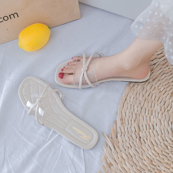 Γυναικείες casual παντόφλες με επίπεδη σόλα