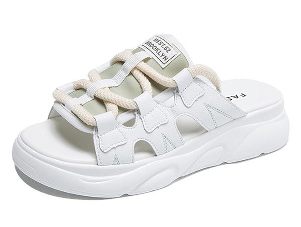 Γυναικείες casual παντόφλες με κορδόνια