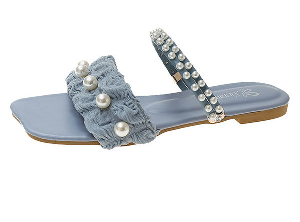 Casual γυναικείες παντόφλες με πέρλες σε τρία χρώματα