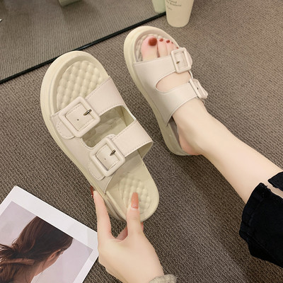 Casual παντόφλες με  αγκράφες από οικολογικό δέρμα