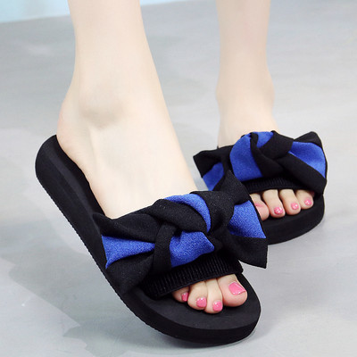 Γυναικείες παντόφλες με μεγάλη υφασμάτινη κορδέλα - πολλά χρώματα