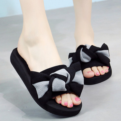 Γυναικείες παντόφλες με μεγάλη υφασμάτινη κορδέλα - πολλά χρώματα