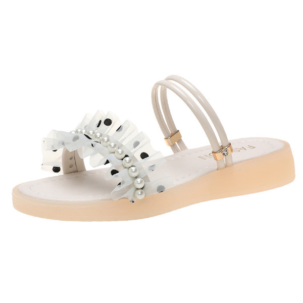 Novi model ženskih papuča sa perlama i tilom