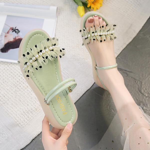 Novi model ženskih papuča sa perlama i tilom