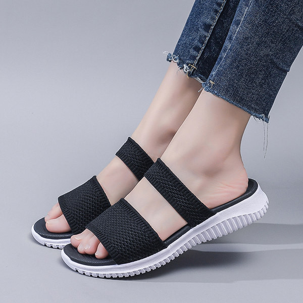 Casual παντόφλες με υφασμάτινο λουράκι - δύο μοντέλα