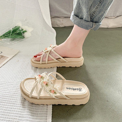 Ležerne papuče s 3D cvjetovima