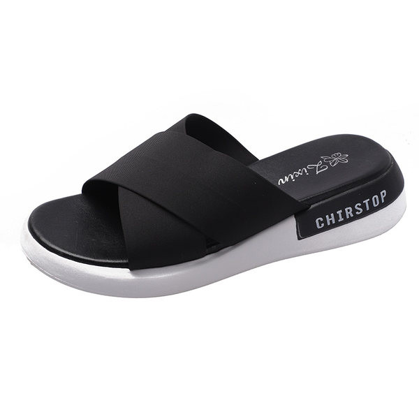 Jednobojne ženske papuče ravnog potplata