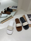 Casual flat τετράγωνες παντόφλες