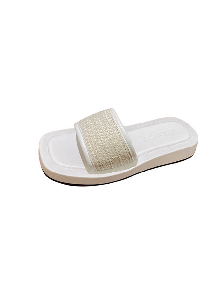 Casual flat τετράγωνες παντόφλες