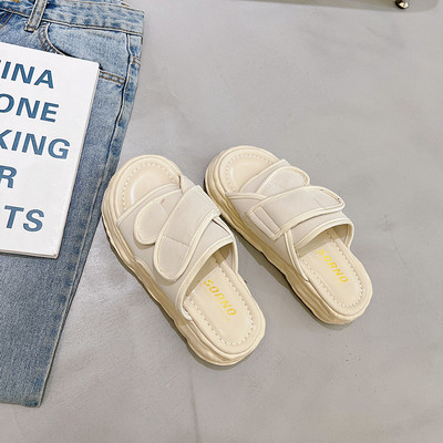 Γυναικείες casual παντόφλες με κούμπωμα  velcro