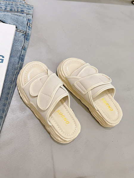 Γυναικείες casual παντόφλες με κούμπωμα  velcro