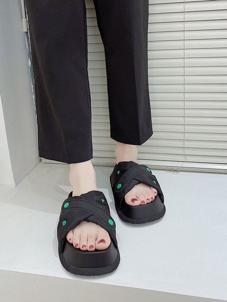 Νέο μοντέλο γυναικείες παντόφλες με σταυρωτά λουράκια - τρία χρώματα