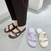 Ženske casual papuče s ravnim potplatom - tri boje