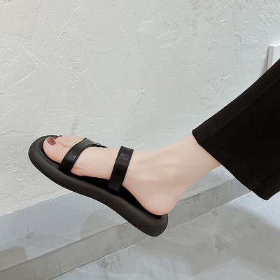 Ženske casual papuče s ravnim potplatom - tri boje