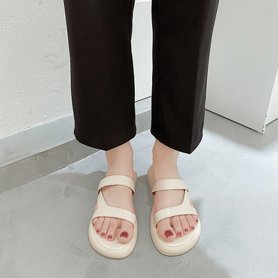 Ženske casual papuče s ravnim potplatom - tri boje