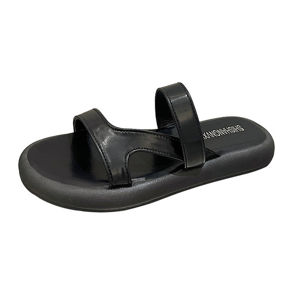 Ženske casual papuče s ravnim potplatom - tri boje