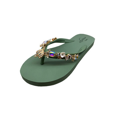 Γυναικείες casual παντόφλες με πέτρες