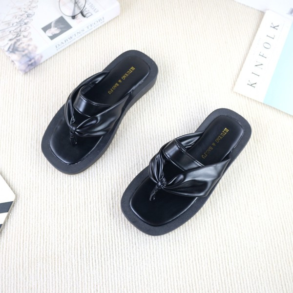 Γυναικείες casual σαγιονάρες - μαύρο και κίτρινο χρώμα