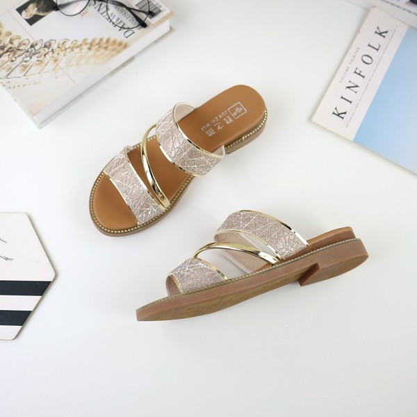 Γυναικείες casual τετράγωνες παντόφλες με τακούνι