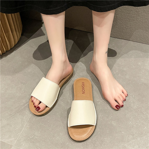 Ženske casual papuče u bijeloj i crnoj boji