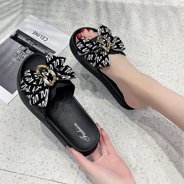 Ženske papuče s visokim đonom od 4 cm i trakom