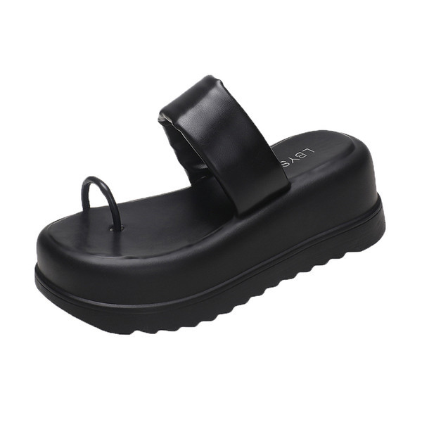 Ženske papuče s ravnom platformom i mekanim naramenicama