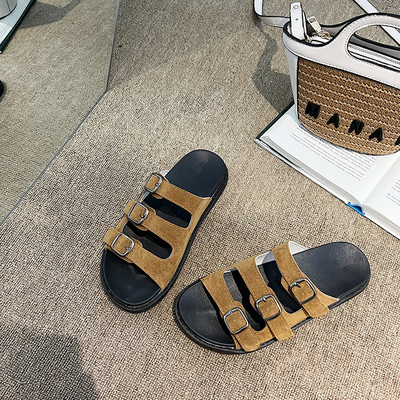 Casual γυναικείες παντόφλες με αγκράφες - πολλά χρώματα