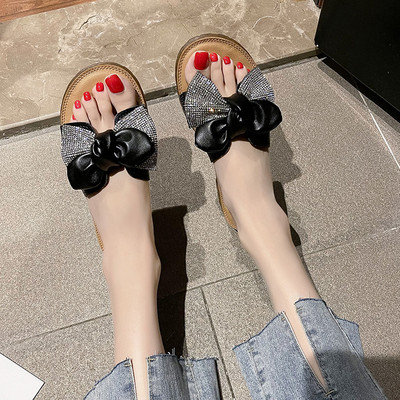 Γυναικείες casual παντόφλες με 3D κορδέλα