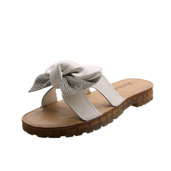 Γυναικείες casual παντόφλες με 3D κορδέλα