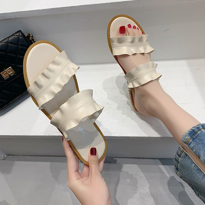 Γυναικείες παντόφλες με χαμηλό τετράγωνο τακούνι 2cm