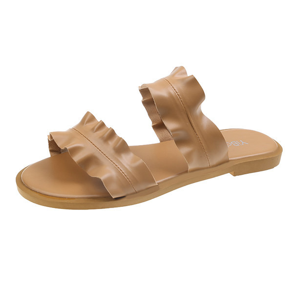 Γυναικείες παντόφλες με χαμηλό τετράγωνο τακούνι 2cm