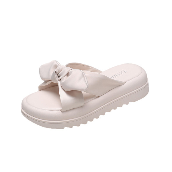 Γυναικείες casual παντόφλες με έκο δερμάτινο λουράκι