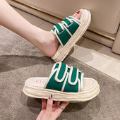 Γυναικείες casual παντόφλες με κούμπωμα velcro