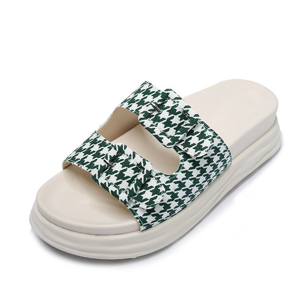 Ženske casual papuče sa kopčom - tri boje